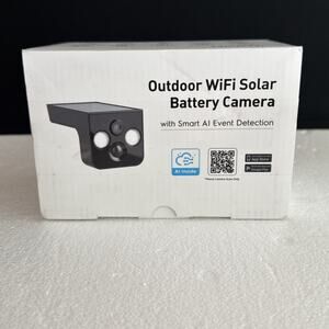 Dual Lens Outdoor WiFi Solar Battery Security Camera with Smart AI Event Detecti